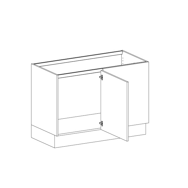 BÄNKSKÅP 60 HÖRN HÖGER  120CM BÄNKSKÅP EX LUCKA ( L 6 ) | Beijerbygg Byggmaterial